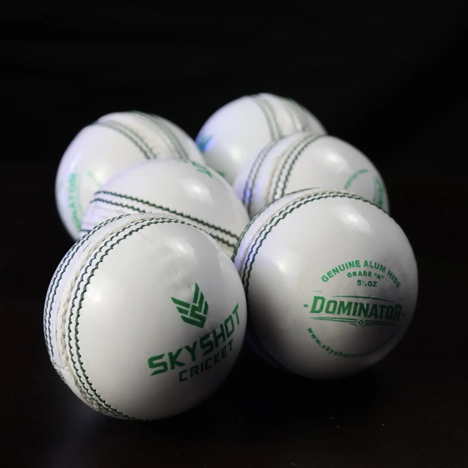Dominator Cricket Ball by Skyshot Cricket – Premium Alum Tanned Leather (60+ Overs)