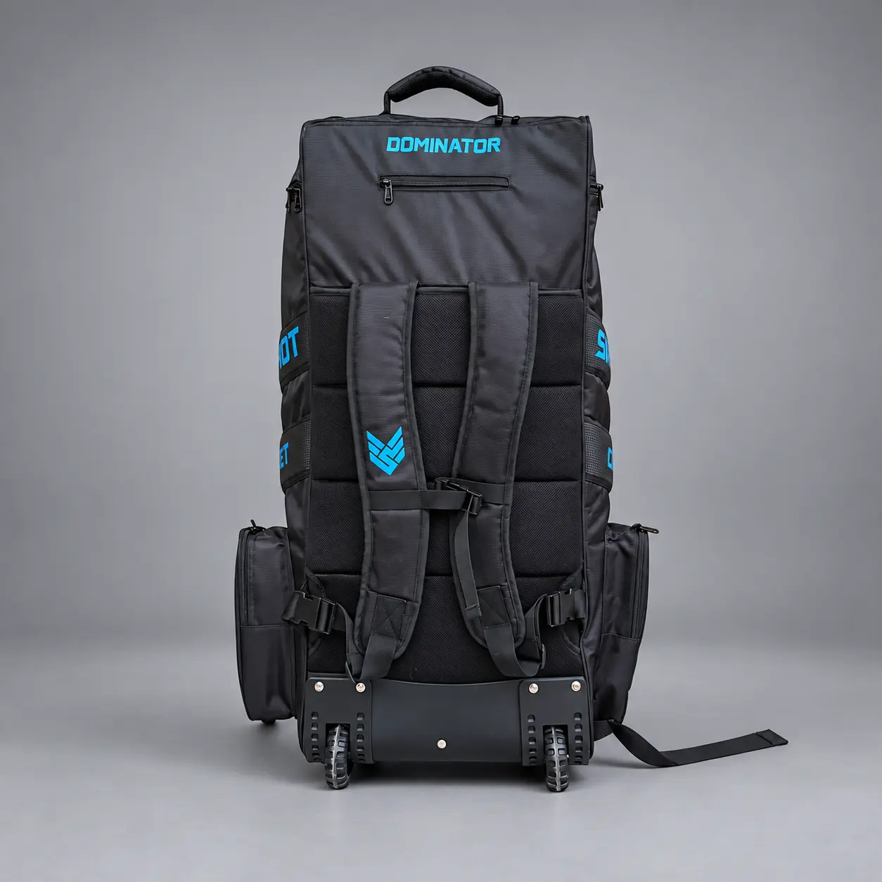 DOMINATOR CRICKET DUFFLE WHEELIE KITBAG- (Best Hybrid Bag) (Black-Gold)
