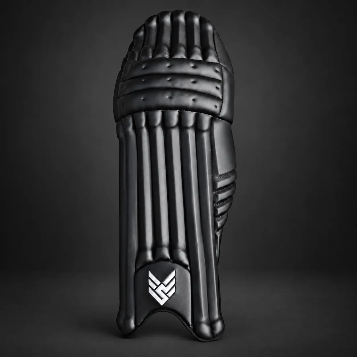 Skyshot Stealth Cricket Pads | Players Grade Batting Leg guards (Black)