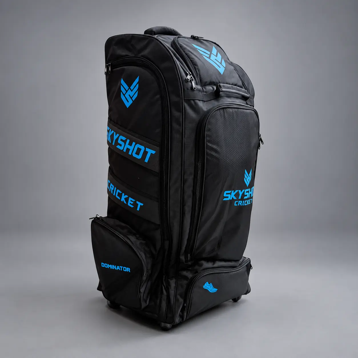 DOMINATOR CRICKET DUFFLE WHEELIE KITBAG- (Best Hybrid Bag) (Black-Gold)