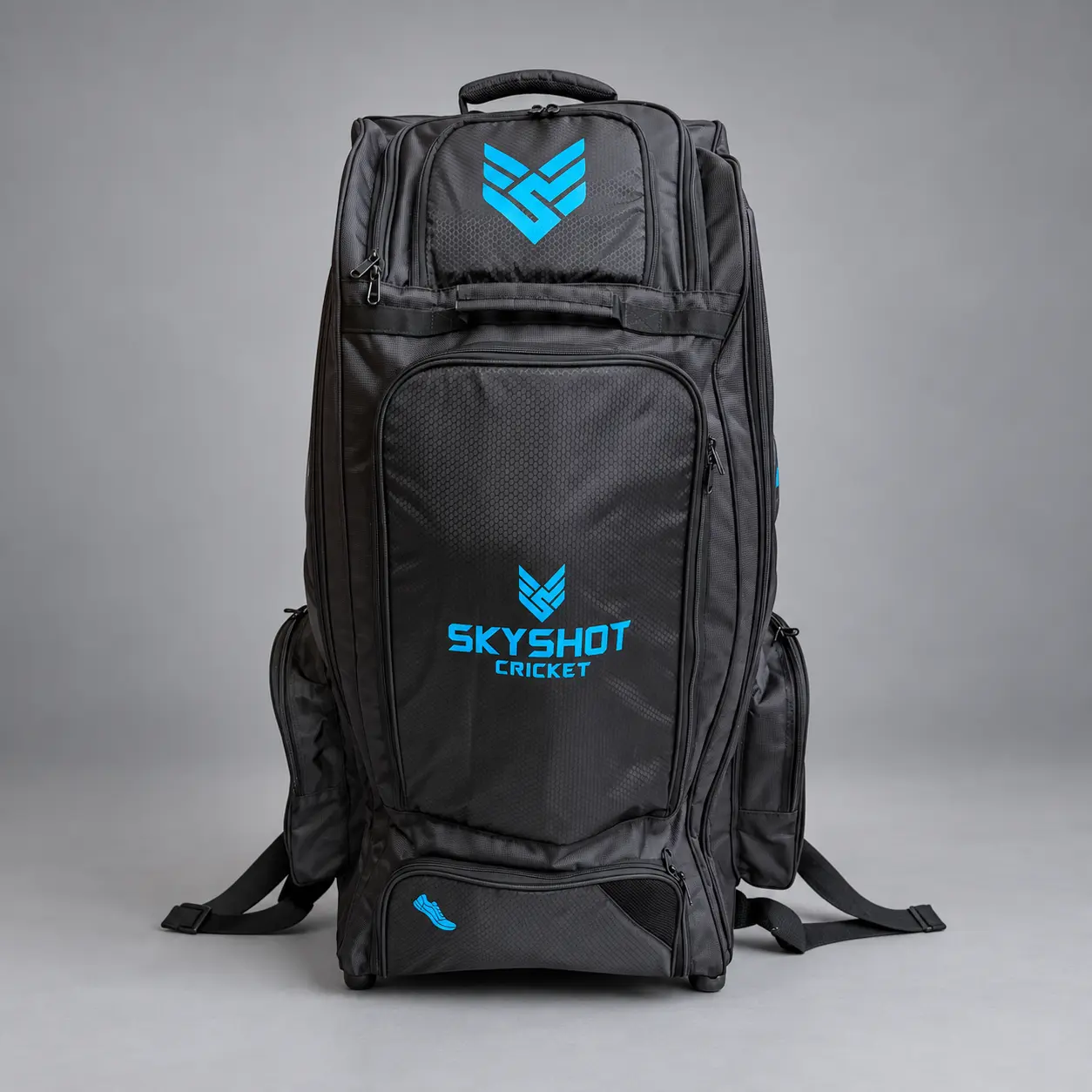 DOMINATOR CRICKET DUFFLE WHEELIE KITBAG- (Best Hybrid Bag) (Black-Gold)
